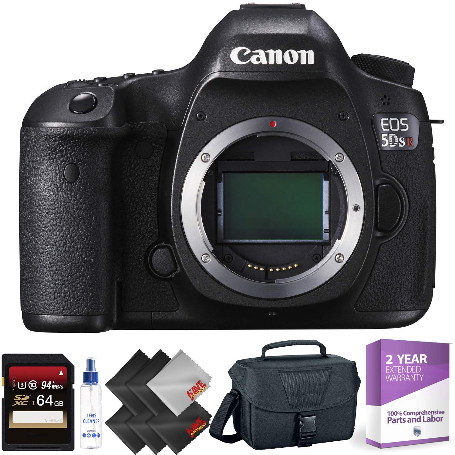 Canon EOS 5DS R DSLR Camera (Body Only) + 64GB Memory Card +